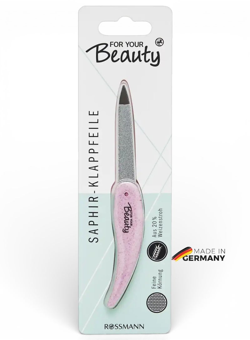 ROSSMANN German Brand-Sapphire Folding Nail File – Compact and Eco-Friendly Nail Care Solution - Image 1